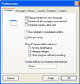 Preferences - Window