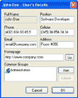User's Details