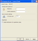 Control Panel - General page